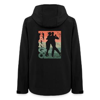 Tango Argentino Retro Vintage Tango Vals Dance - Women’s Recycled Softshell Jacket by Stanley/Stella - black - Back - AI Model Female 172 light (172cm)