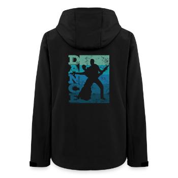 Latin American Dance Couple Vintage - Women’s Recycled Softshell Jacket by Stanley/Stella - black - Back - AI Model Female 172 light (172cm)
