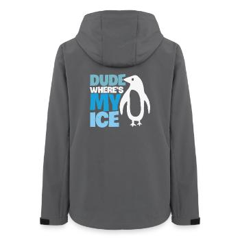 Penguin Global Warming Climate Change - Women’s Recycled Softshell Jacket by Stanley/Stella - anthracite - Back - AI Model Female 172 light (172cm)