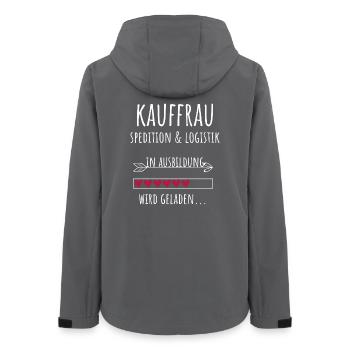 Kauffrau Spedition & Logistik in Ausbildung - Frauen Recycelte Softshelljacke von Stanley/Stella - Anthrazit - Hinten - AI Model Female 172 light (172cm)