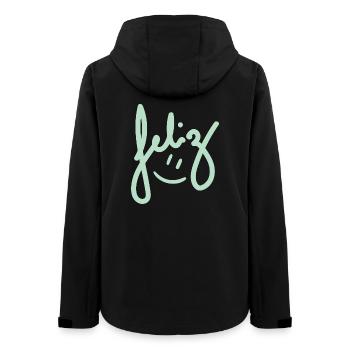 Happy Smile Typografie Ästhetisches T-Shirt - Frauen Recycelte Softshelljacke von Stanley/Stella - Schwarz - Hinten - AI Model Female 172 light (172cm)