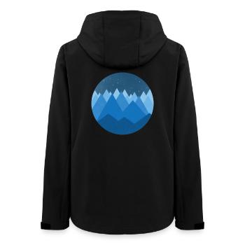 Verschneite Berge Minimalistischer Nachtstil - Frauen Recycelte Softshelljacke von Stanley/Stella - Schwarz - Hinten - AI Model Female 172 light (172cm)