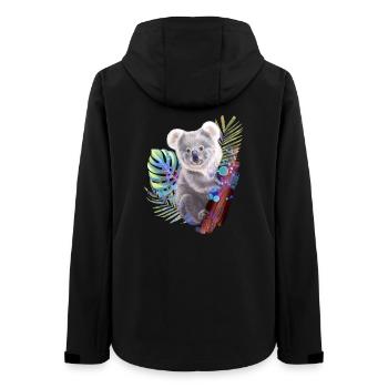 Koala bear - Women’s Recycled Softshell Jacket by Stanley/Stella - black - Back - AI Model Female 172 light (172cm)