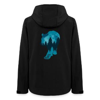 Climate Change Environmental Protection Bear - Women’s Recycled Softshell Jacket by Stanley/Stella - black - Back - AI Model Female 172 light (172cm)