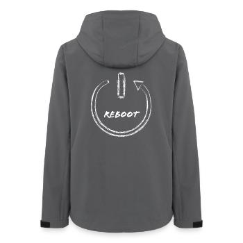 reboot - Kohleeffekt - Frauen Recycelte Softshelljacke von Stanley/Stella - Anthrazit - Hinten - AI Model Female 172 light (172cm)