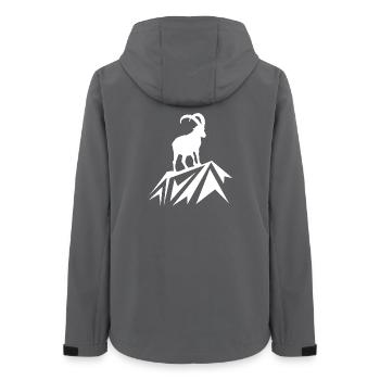 Capricorn hiking mountains - Women’s Recycled Softshell Jacket by Stanley/Stella - anthracite - Back - AI Model Female 172 light (172cm)