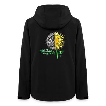 Dandelion Universe Cycle with Moon and Sun - Women’s Recycled Softshell Jacket by Stanley/Stella - black - Back - AI Model Female 172 light (172cm)