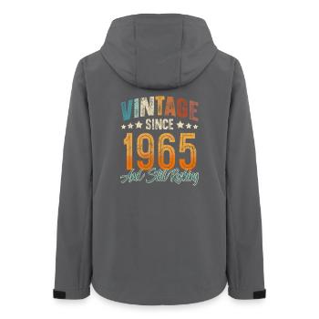 1965 Année de naissance Anniversaire Année de construction Millésime - Veste softshell femme recyclée Stanley/Stella - charbon - Dos - AI Model Female 172 light (172cm)