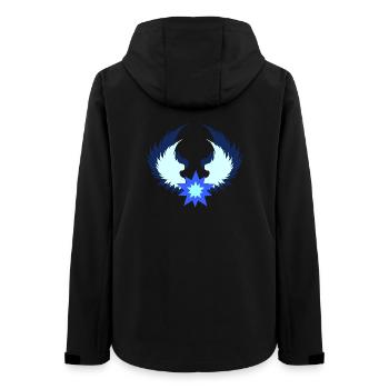 cooles Sternmuster und Schwingen, individualisten - Frauen Recycelte Softshelljacke von Stanley/Stella - Schwarz - Hinten - AI Model Female 172 light (172cm)