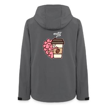 Kaffee Trinken Kaffeebohnen Kaffeeliebhaber - Frauen Recycelte Softshelljacke von Stanley/Stella - Anthrazit - Hinten - AI Model Female 172 light (172cm)