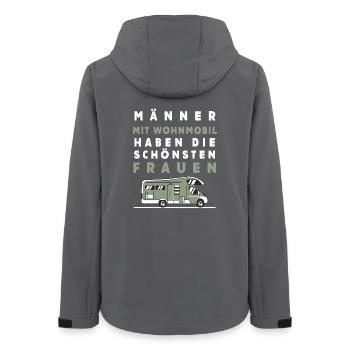 Wohnmobil Männer – Schönste Frauen - Frauen Recycelte Softshelljacke von Stanley/Stella - Anthrazit - Hinten - AI Model Female 172 light (172cm)