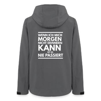 Junggesellenabschied Malle Party - Frauen Recycelte Softshelljacke von Stanley/Stella - Anthrazit - Hinten - AI Model Female 172 light (172cm)