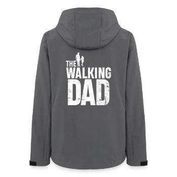 Walking Dad Parodie Silhouette - Frauen Recycelte Softshelljacke von Stanley/Stella - Anthrazit - Hinten - AI Model Female 172 light (172cm)