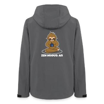 Kaffeetrinker Kaffee Trinken Faultier Kaffeetasse - Frauen Recycelte Softshelljacke von Stanley/Stella - Anthrazit - Hinten - AI Model Female 172 light (172cm)