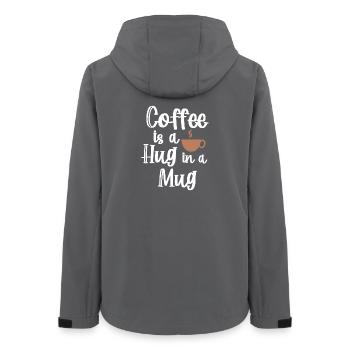 Koffein Kaffee Statement Kaffeetasse Kaffeetrinker - Frauen Recycelte Softshelljacke von Stanley/Stella - Anthrazit - Hinten - AI Model Female 172 light (172cm)