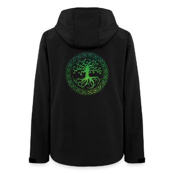 Arbre de vie celtique - Veste softshell femme recyclée Stanley/Stella - noir - Dos - AI Model Female 172 light (172cm)