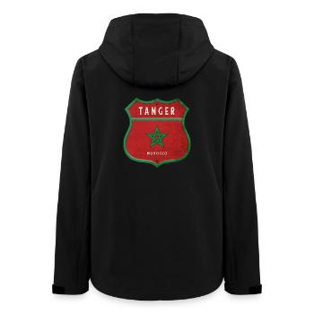 Tanger Marokko Wappen Flaggen Design - Frauen Recycelte Softshelljacke von Stanley/Stella - Schwarz - Hinten - AI Model Female 172 light (172cm)
