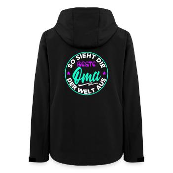 Beste Oma Statement Großmutter Großmama Seniorin - Frauen Recycelte Softshelljacke von Stanley/Stella - Schwarz - Hinten - AI Model Female 172 light (172cm)