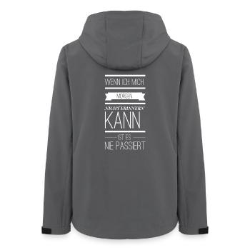 Alkohol Saufspruch Malle Party - Frauen Recycelte Softshelljacke von Stanley/Stella - Anthrazit - Hinten - AI Model Female 172 light (172cm)