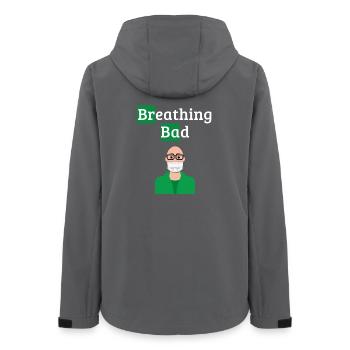 Breathing Bad - Covid Humor - Women’s Recycled Softshell Jacket by Stanley/Stella - anthracite - Back - AI Model Female 172 light (172cm)
