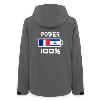 Israel and France feed 100% - Women’s Recycled Softshell Jacket by Stanley/Stella - anthracite - Back - AI Model Female 172 light (172cm)