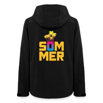 Sommer Palmen Beach Strand farbenfroh Verlauf Fun - Frauen Recycelte Softshelljacke von Stanley/Stella - Schwarz - Hinten - AI Model Female 172 light (172cm)
