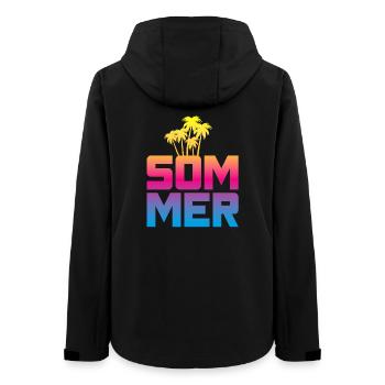 Sommer Palmen Verlauf Beach Strand bunt Mallorca - Frauen Recycelte Softshelljacke von Stanley/Stella - Schwarz - Hinten - AI Model Female 172 light (172cm)