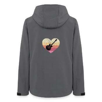 Guitariste aime jouer de la guitare blues - Veste softshell femme recyclée Stanley/Stella - charbon - Dos - AI Model Female 172 light (172cm)