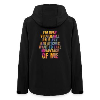 I'm Very Vulnerable RN - Women’s Recycled Softshell Jacket by Stanley/Stella - black - Back - AI Model Female 172 light (172cm)