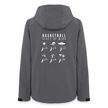 Basketball Geisteszustand - Frauen Recycelte Softshelljacke von Stanley/Stella - Anthrazit - Hinten - AI Model Female 172 light (172cm)