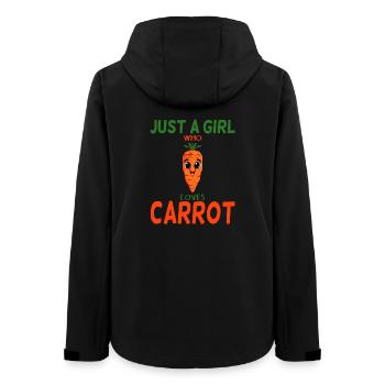 Vegan Carrot Carrot Carrot Carrots - Women’s Recycled Softshell Jacket by Stanley/Stella - black - Back - AI Model Female 172 light (172cm)
