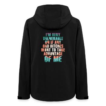 I'm Very Vulnerable RN - Women’s Recycled Softshell Jacket by Stanley/Stella - black - Back - AI Model Female 172 light (172cm)