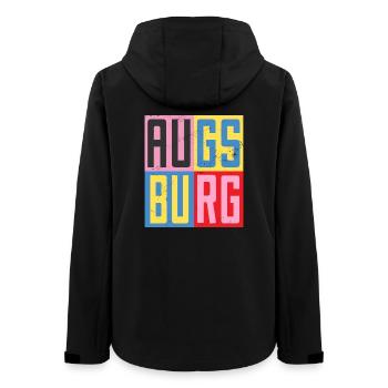 Augsburg Design - Frauen Recycelte Softshelljacke von Stanley/Stella - Schwarz - Hinten - AI Model Female 172 light (172cm)