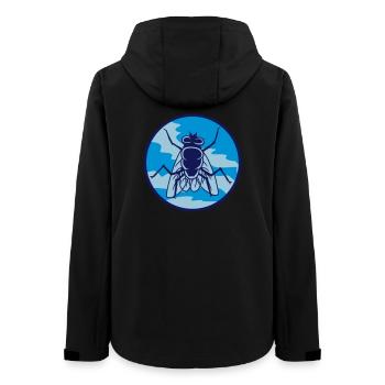 Circle housefly small house fly - Women’s Recycled Softshell Jacket by Stanley/Stella - black - Back - AI Model Female 172 light (172cm)