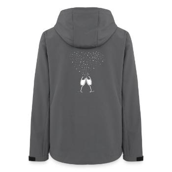 Sparkling Prosecco - Sparkling wine - Motif to toast - Women’s Recycled Softshell Jacket by Stanley/Stella - anthracite - Back - AI Model Female 172 light (172cm)