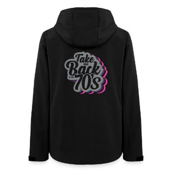 Ramenez-moi dans les années 70 - Veste softshell femme recyclée Stanley/Stella - noir - Dos - AI Model Female 172 light (172cm)