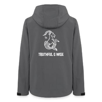 Astronomie Stierkreis Horoskop Steinbock Statement - Frauen Recycelte Softshelljacke von Stanley/Stella - Anthrazit - Hinten - AI Model Female 172 light (172cm)