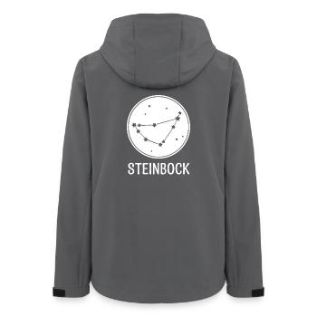 Steinbock Sternbild Himmel Sterne Galaxie Horoskop - Frauen Recycelte Softshelljacke von Stanley/Stella - Anthrazit - Hinten - AI Model Female 172 light (172cm)