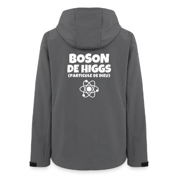 boson de higgs, physicien, big bang, univers - Veste softshell femme recyclée Stanley/Stella - charbon - Dos - AI Model Female 172 light (172cm)