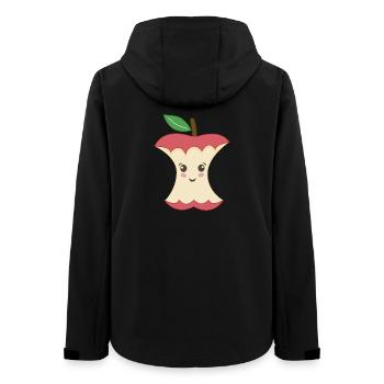 Kawaii Apple Trognon - Women’s Recycled Softshell Jacket by Stanley/Stella - black - Back - AI Model Female 172 light (172cm)