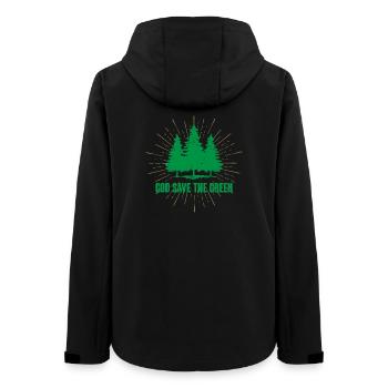 God Save The Green - Women’s Recycled Softshell Jacket by Stanley/Stella - black - Back - AI Model Female 172 light (172cm)