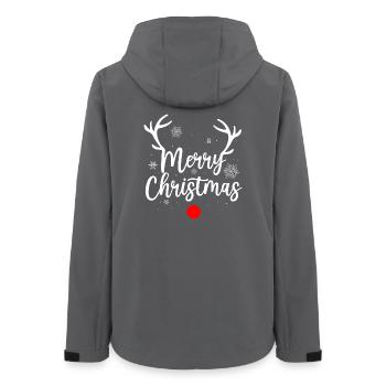 Rentiere frohe Weihnachten - Frauen Recycelte Softshelljacke von Stanley/Stella - Anthrazit - Hinten - AI Model Female 172 light (172cm)