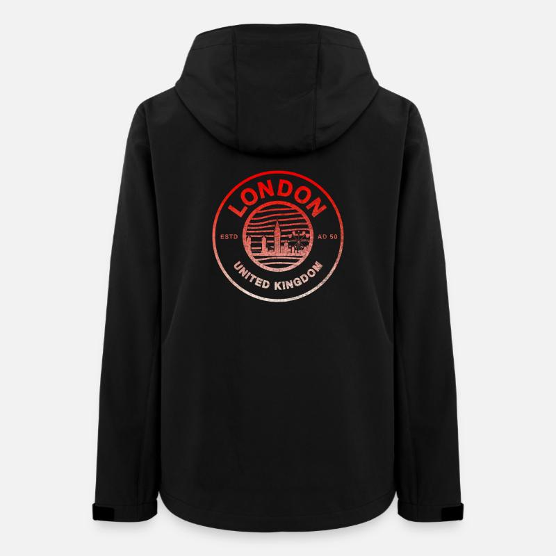 London Skyline Stempel-Design - Frauen Recycelte Softshelljacke von Stanley/Stella - Schwarz