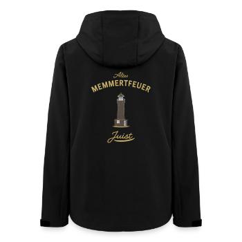 Juist, Leuchtturm Altes Memmertfeuer - Frauen Recycelte Softshelljacke von Stanley/Stella - Schwarz - Hinten - AI Model Female 172 light (172cm)