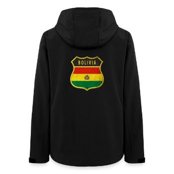 Bolivia coat of arms flag design - Women’s Recycled Softshell Jacket by Stanley/Stella - black - Back - AI Model Female 172 light (172cm)