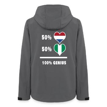 Nigéria et Pays-Bas Conception ingénieuse du drapeau - Veste softshell femme recyclée Stanley/Stella - charbon - Dos - AI Model Female 172 light (172cm)