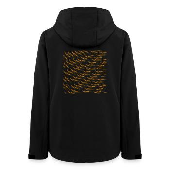 pflanzenmuster sommerlich, gerstenmuster - Frauen Recycelte Softshelljacke von Stanley/Stella - Schwarz - Hinten - AI Model Female 172 light (172cm)