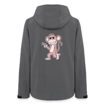 Monkey with pistol - Women’s Recycled Softshell Jacket by Stanley/Stella - anthracite - Back - AI Model Female 172 light (172cm)