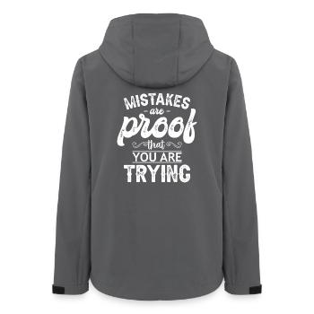Fehler sind ein Beweis dafür, dass Sie es versuchen - Frauen Recycelte Softshelljacke von Stanley/Stella - Anthrazit - Hinten - AI Model Female 172 light (172cm)