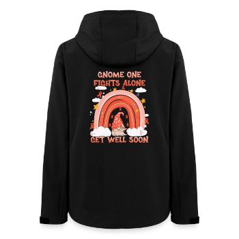 Gnome One Fights Alone Kidney Cancer - Women’s Recycled Softshell Jacket by Stanley/Stella - black - Back - AI Model Female 172 light (172cm)